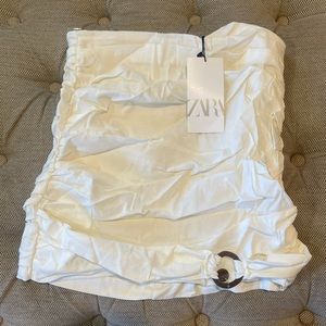 Zara White runched skirt - Black Friday deals 🛍️